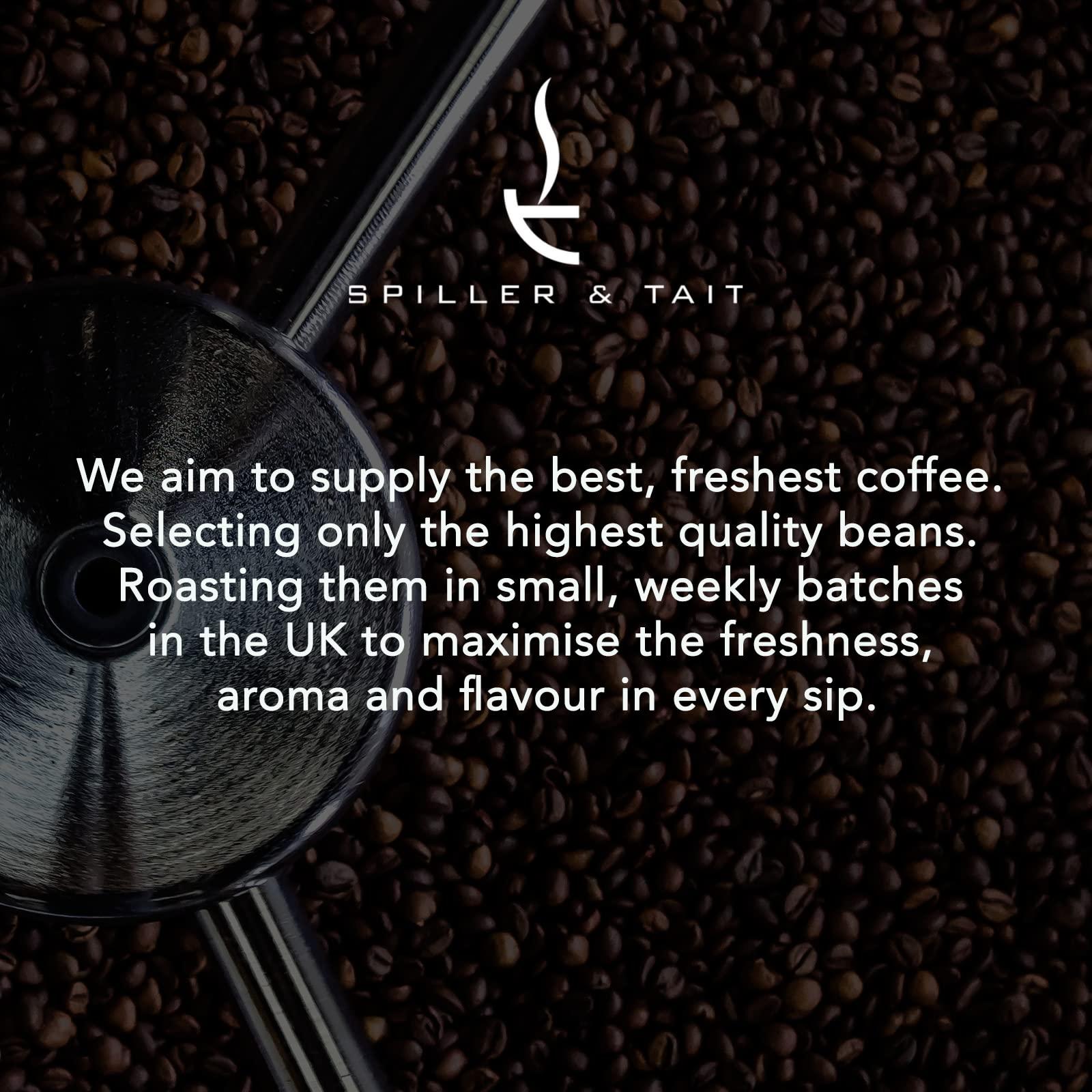 Spiller & Tait Spiller & Tait Signature Blend - Ground Coffee 500g Bag – Multi Award Winning - Roasted in Small Batches in the UK – Suitable for Filter/Aeropress/Cafetiere