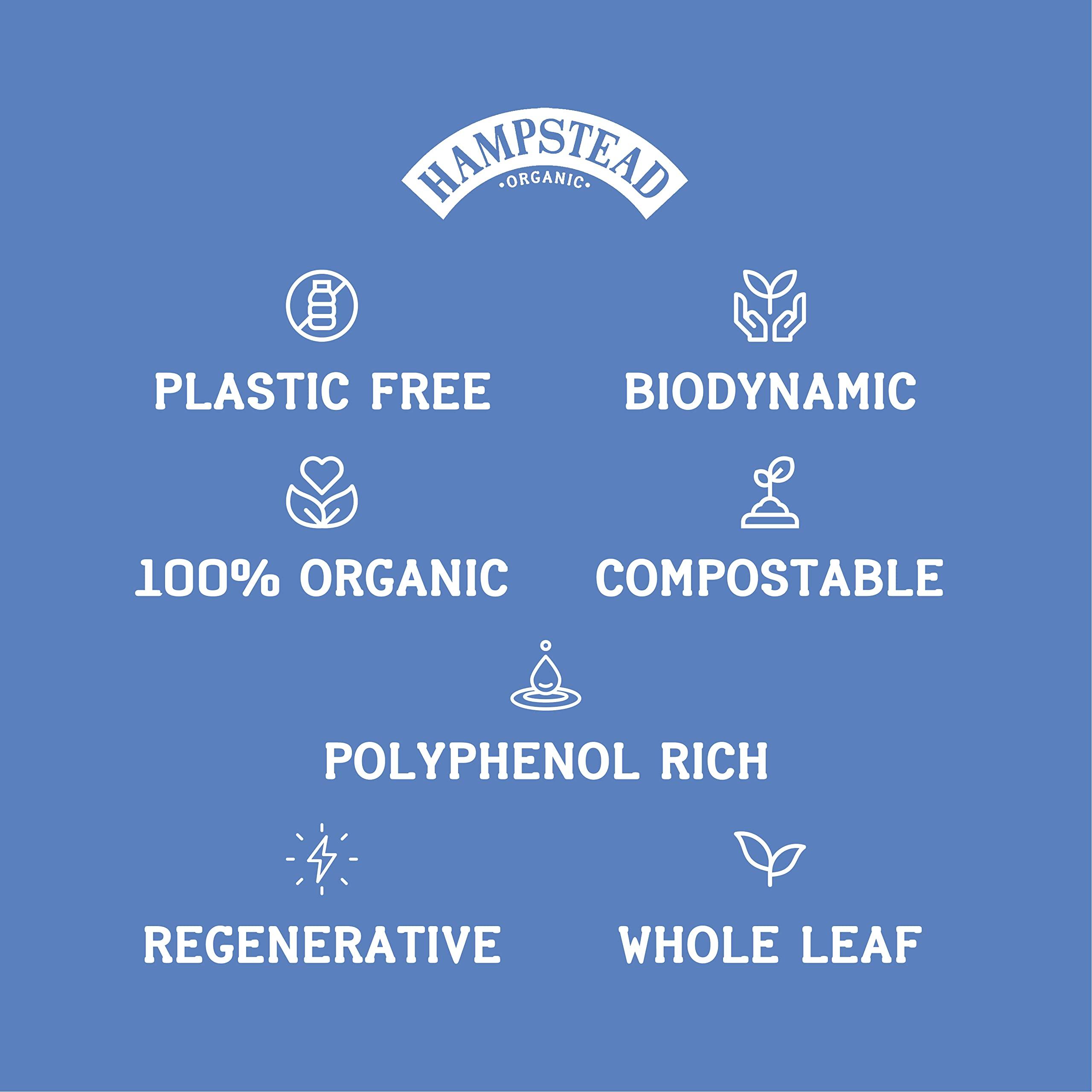 Hampstead Tea Hampstead Organic Earl Grey Loose Tea Pouch 100 g (Pack of 6) | Plastic Free | 100% Organic