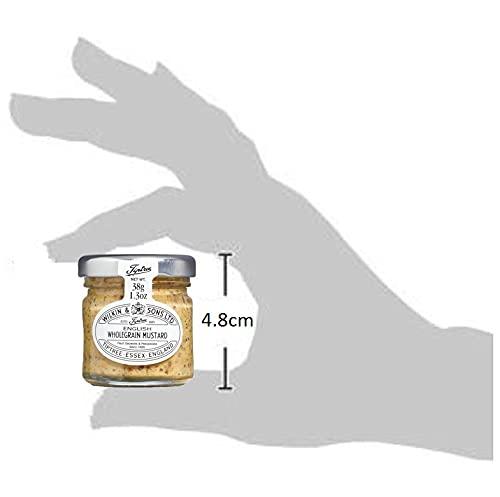 Wilkin & Sons Wilkin & Sons Tiptree English Wholegrain Mustard, Large Case / 72 pack of 38g Mini Glass Jar Portion Pots