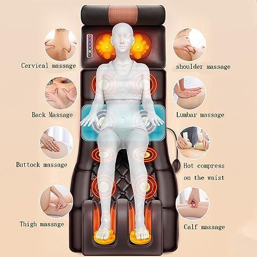 FreshCart Basics Back Pain Relief Full Body Massage Mat with Heat, 10 Vibrating Motors, Neck and Back Massager Bed for Whole Body Vibration, Kneading, and Relaxation