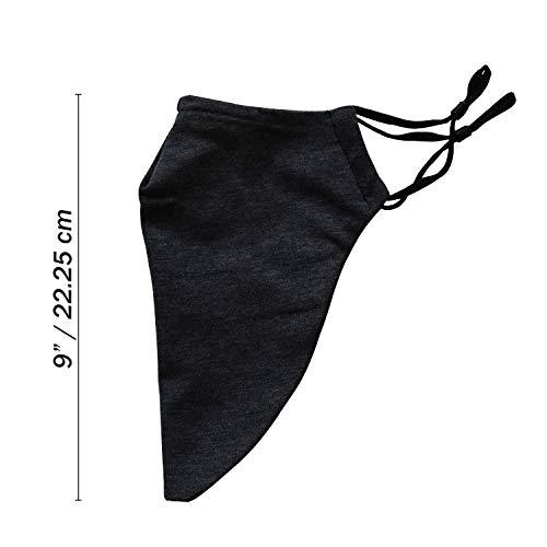 KT Valley Company Beard Face Mask for Men with a Beard, Bearded Men Face Mask, Reusable and Comfortable Beard Mask (Gray)