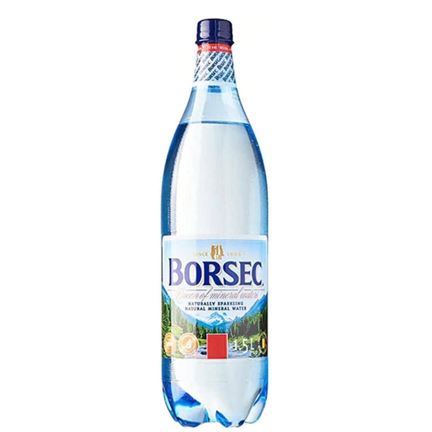 qubros Borsec Sparkling water 1.5l | Natural Mineral Water Not Carbonated | Still Mountain Water 1.5L Bottle Apa Minerala Naturala Plata Romanian Water Romanesc (2 Pack, Sparkling water)