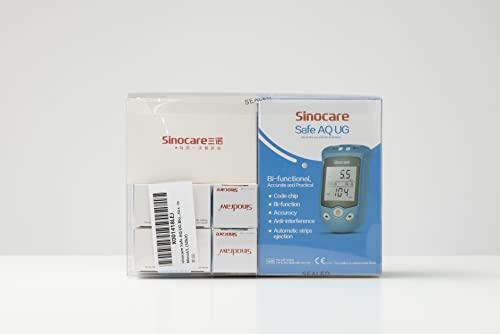 sinocare sinocare 2-in-1 Uric Acid & Blood Glucose Test Kit, Safe AQ UG Multifunctional Monitor for Blood Sugar & Gout Test, w/Test Strips x 100 & Lancing Devices x 100, for Diabetics & Gout - in mmol/L