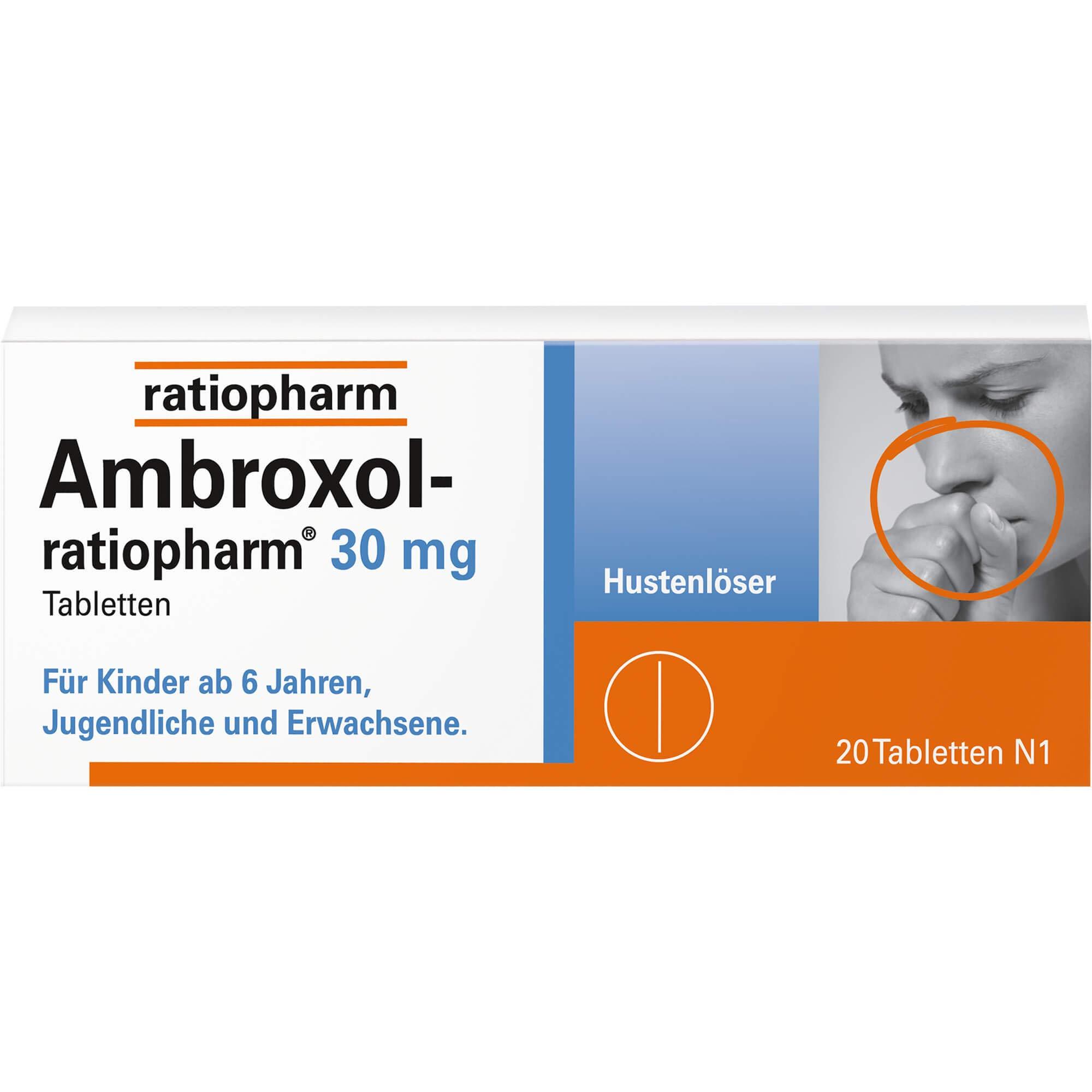 Ratiopharm Ambroxol-ratiopharm 30 mg Hustenlser Tabletten, 20 pcs. Tablets