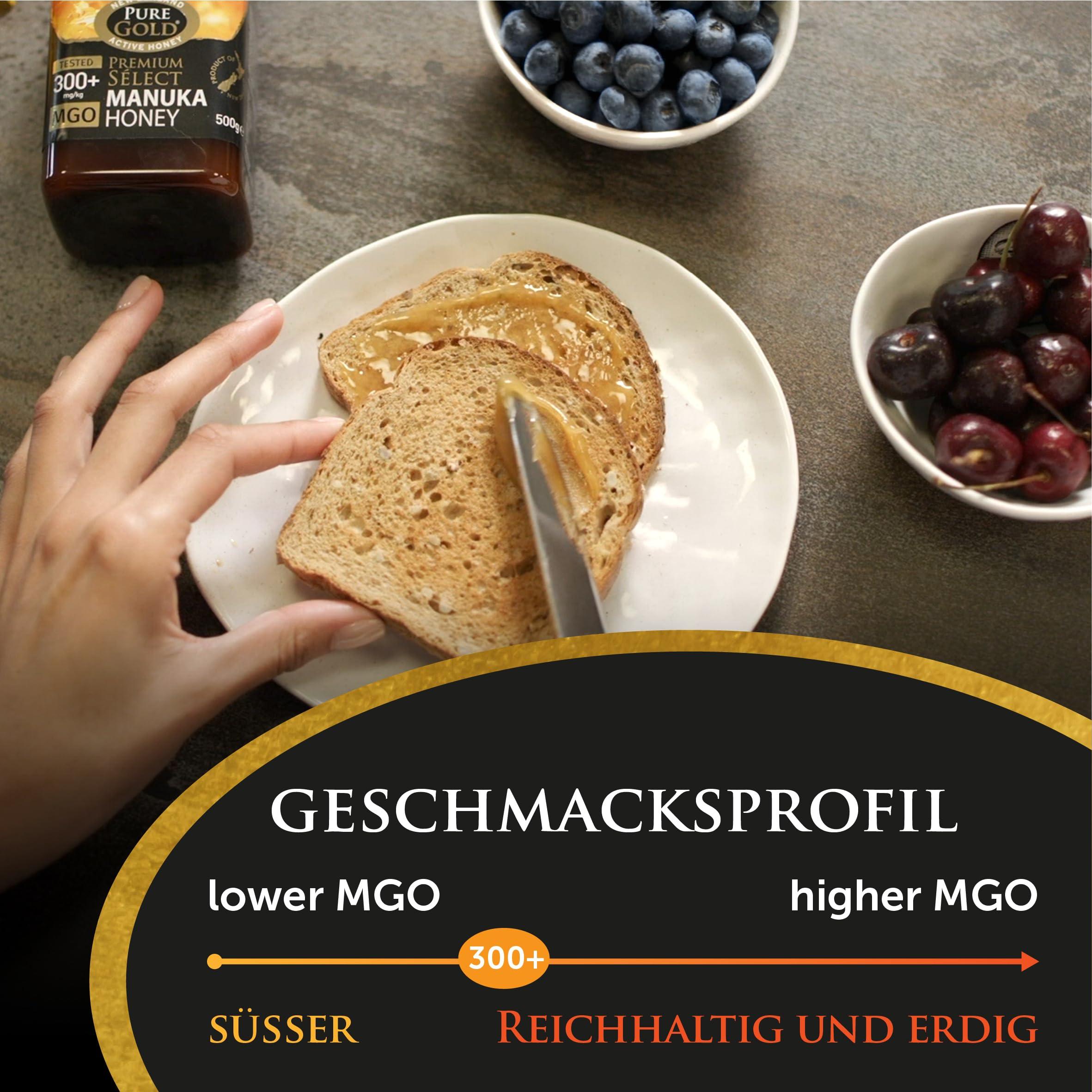 PURE GOLD Manuka Honey 300+ MGO Certified Pure Gold Premium Manuka Honey 250g