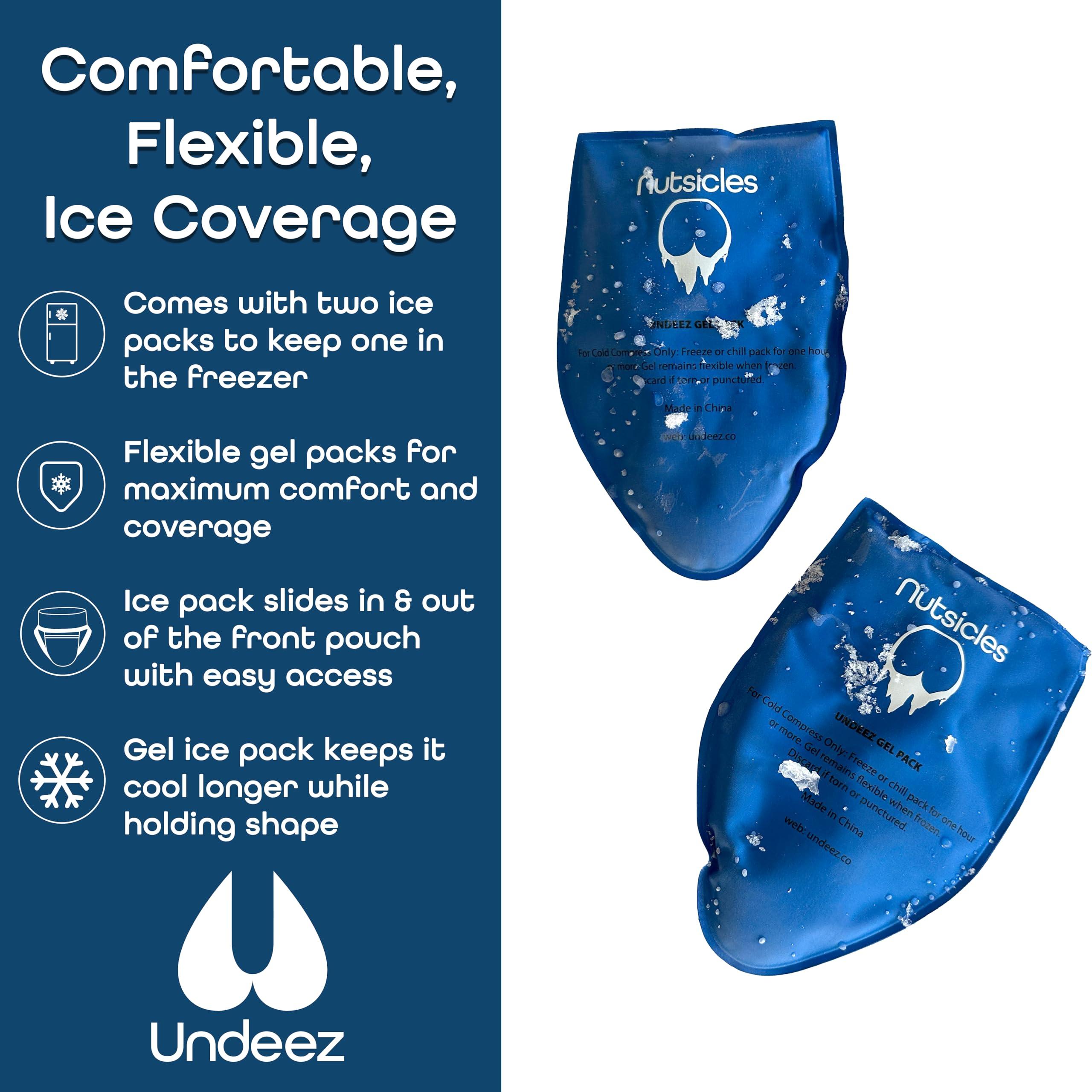 Undeez Undeez Vasectomy Jockstrap Underwear - With 2-Custom Fit Ice Packs and Snug Jockstrap For Testicular Support & Pain Relief, Black, XL