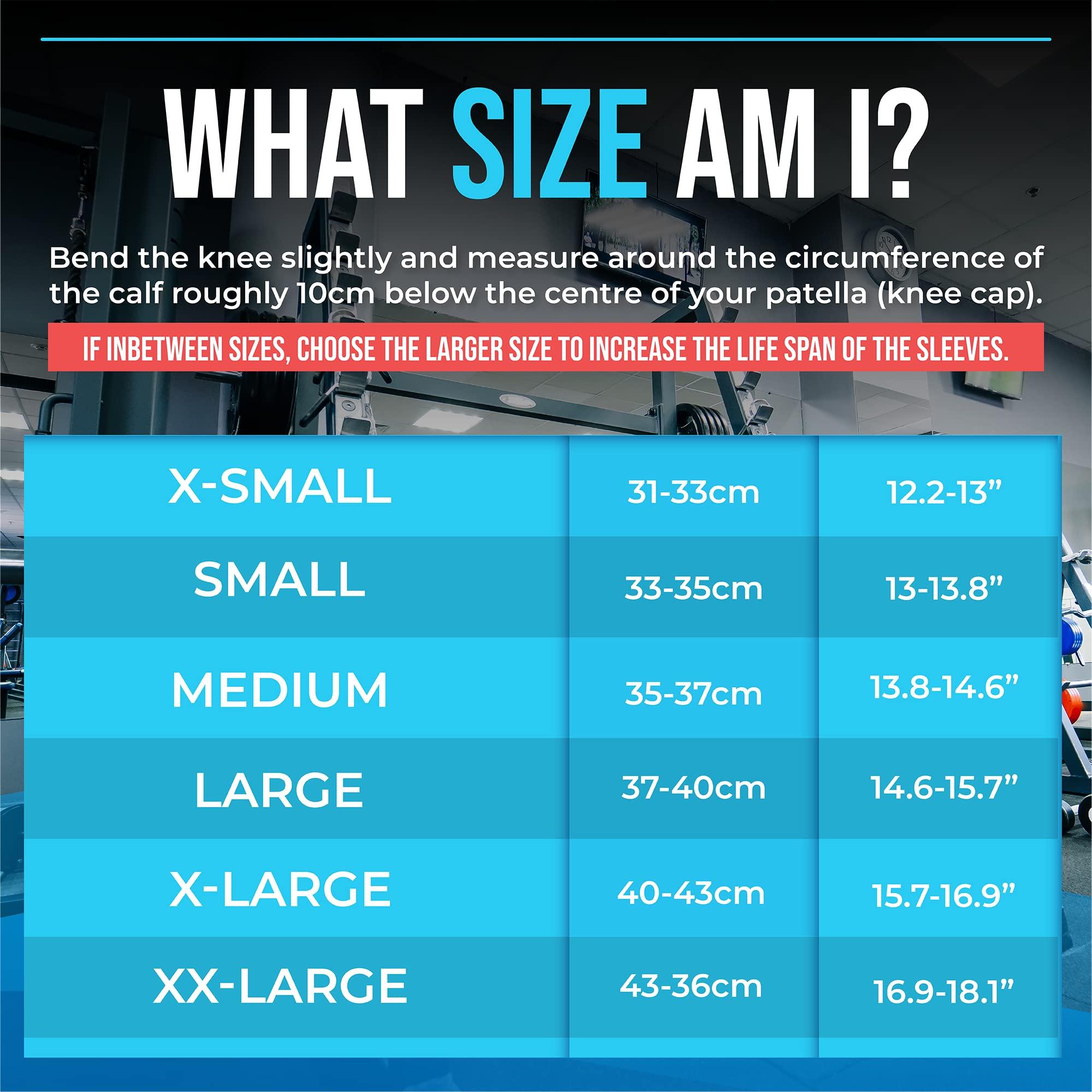 Murgs Murgs Knee Sleeves 7mm Neoprene Sleeves for Weightlifting, Running, Squats & Powerlifting | Unisex Gym Wraps for Men & Women (M)