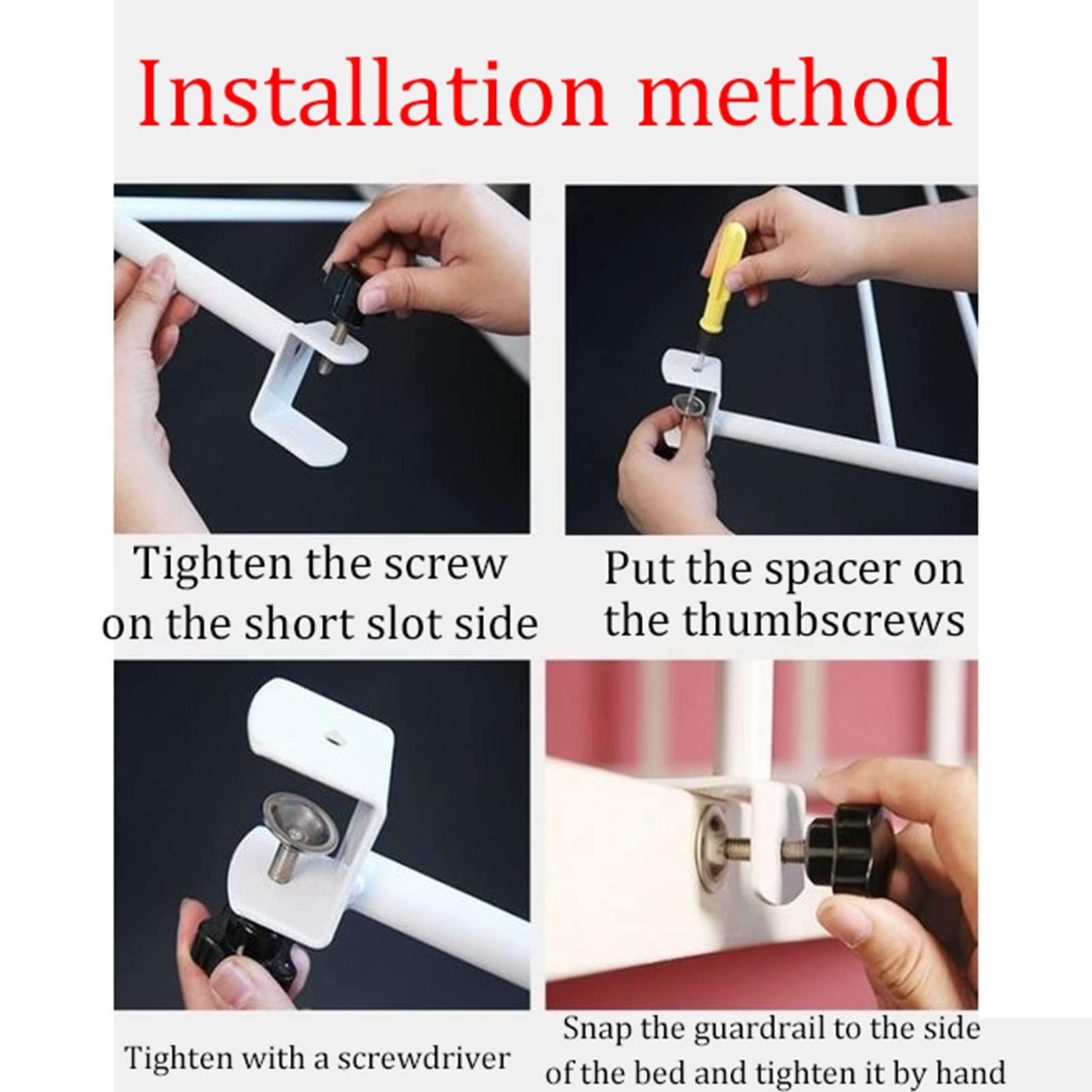 CTVR CTVR Medical Bed Rails for Elderly Adults clip-on, Bedside Fall Safe Prevention Grab Bar, Stability Standing Bar Handle, Suitable for pregnant women, disabled people (Size : 46 x 30cm), Onecolor