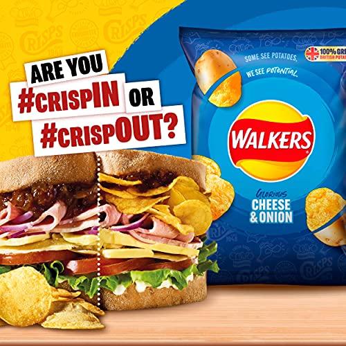 Walkers Walkers Cheese and Onion, 32.5 g (Pack of 48)