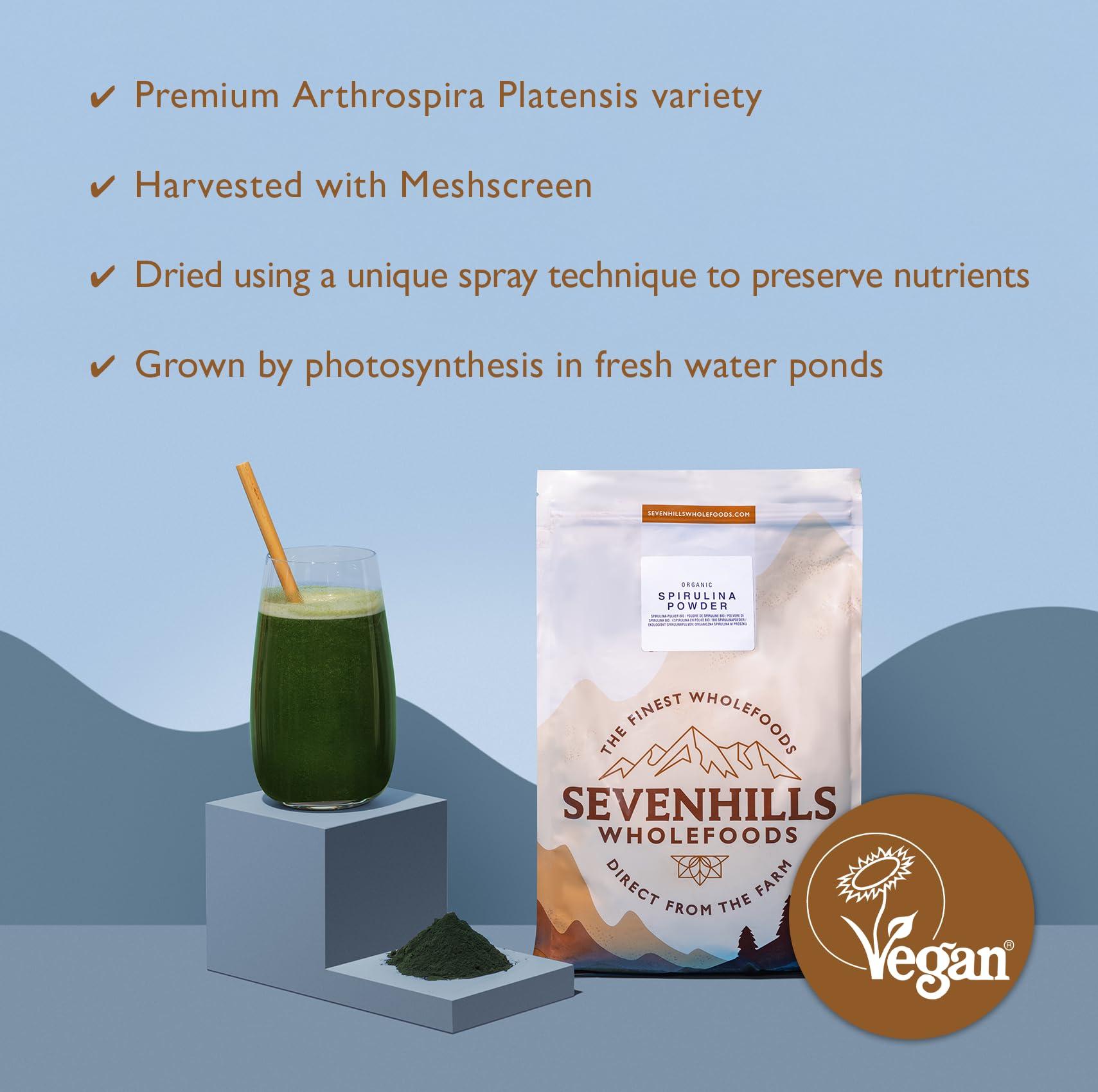 sevenhills wholefoods Sevenhills Wholefoods Organic Spirulina Powder 200g