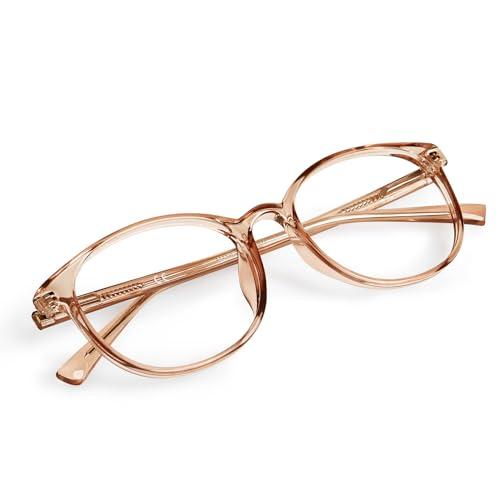 FONHCOO FONHCOO Blue Light Blocking Glasses Women Men Computer Eyeglasses,TR90 Fashion Round Transparent Anti Blue Light Glasses with Anti Eyestrain & UV Glare for Gaming & Reading