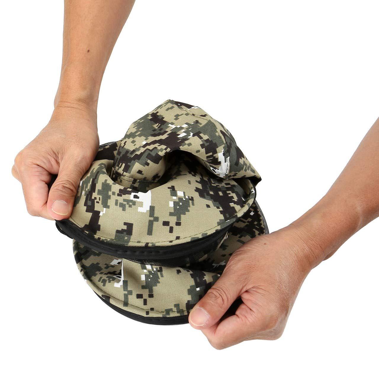 CozyCabin CozyCabin Head Net Hat with Removable Mesh Hidden Netting, Design for Outdoor Fishing Gardening, Digital camouflage, bag size 23 x 9cm