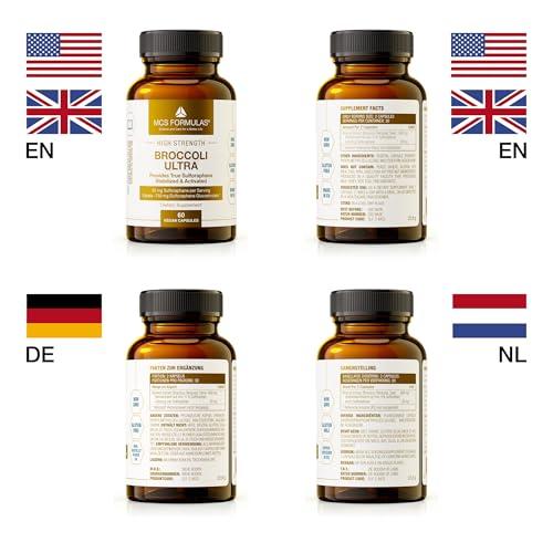 MCS Formulas Broccoli Ultra High Strength Sulforaphane, Vegan, from France, 60 Capsules