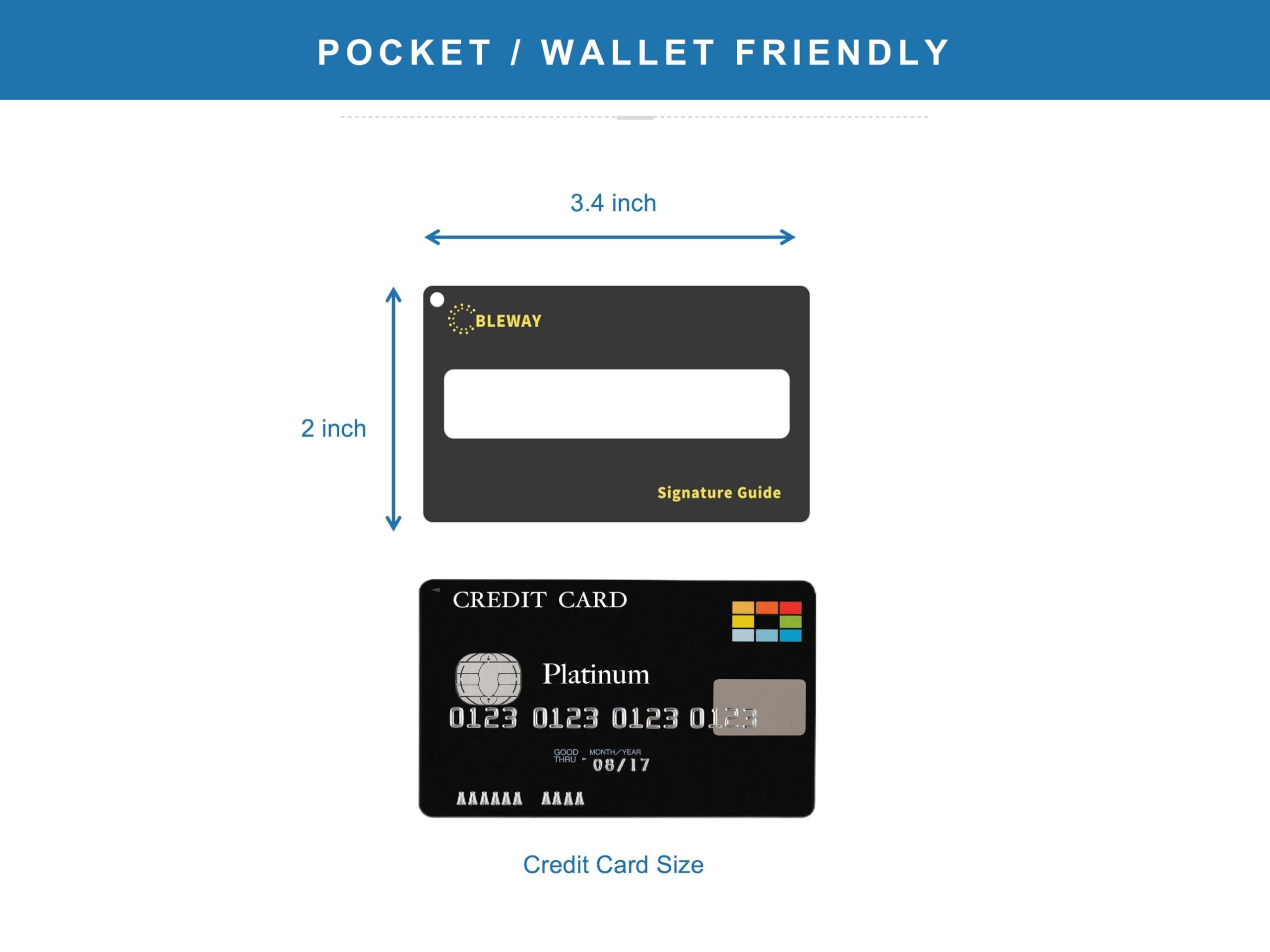 BLEWAY BLEWAY Signature Guide Card for Visually Impaired