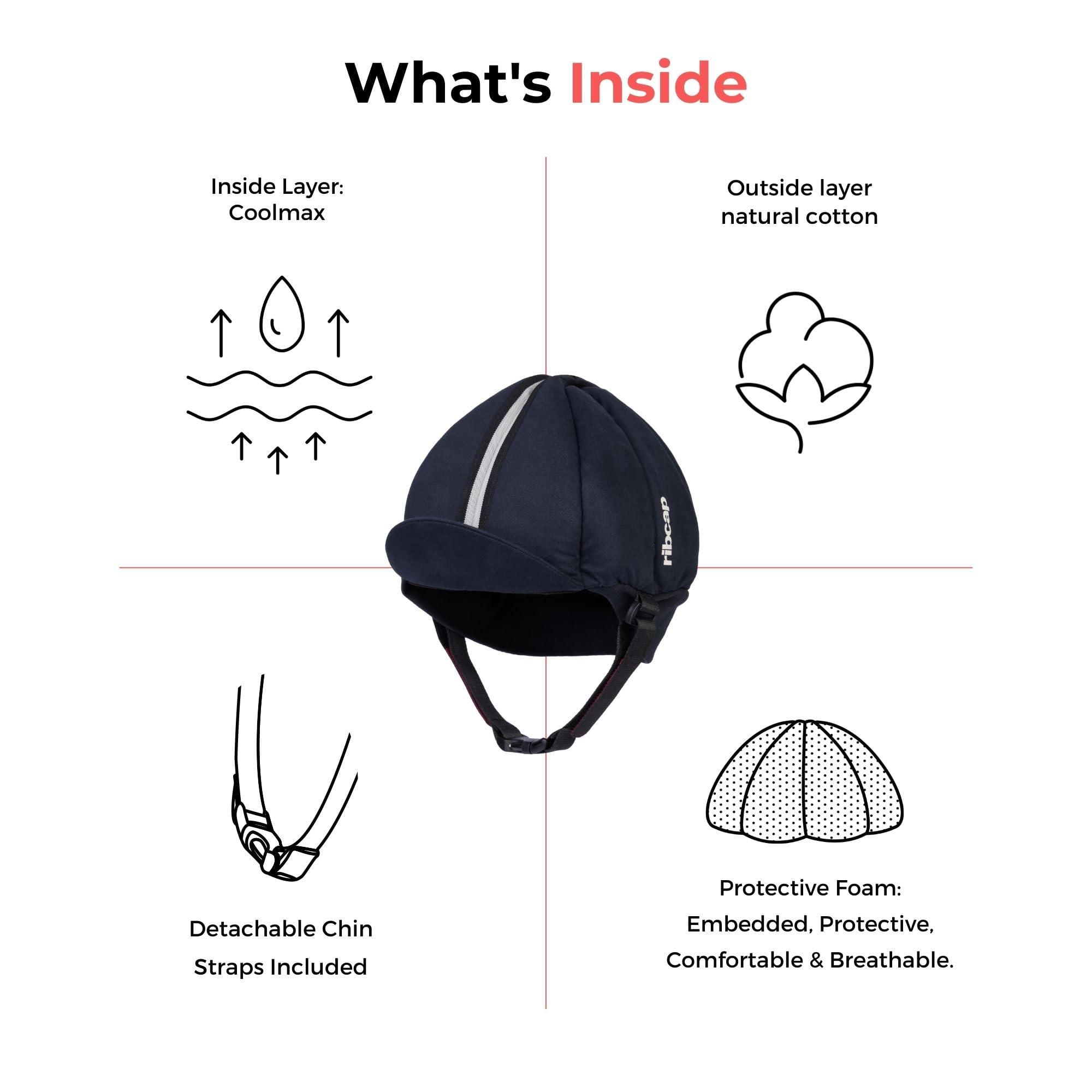 Ribcap Ribcap Hardy Medical Helmet | Navy Blue | Small (53-55 cm) | Protective Medical Helmet for Adults | Padded Helmet For Elderly Falls | Epilepsy Seizure Helmet | Fashionable & No Stigma