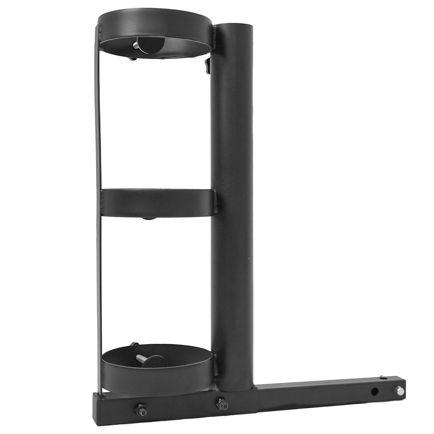 BERPET BERPET Oxygen Tank Holder Cane Holder 2-in-1, Mobility Scooter Electric Wheelchair Accessories, Suitable for Scooters & Power Chairs Equipped with 1" X 1" Hitch Receiver, 18.9" x 6" x 17.6"