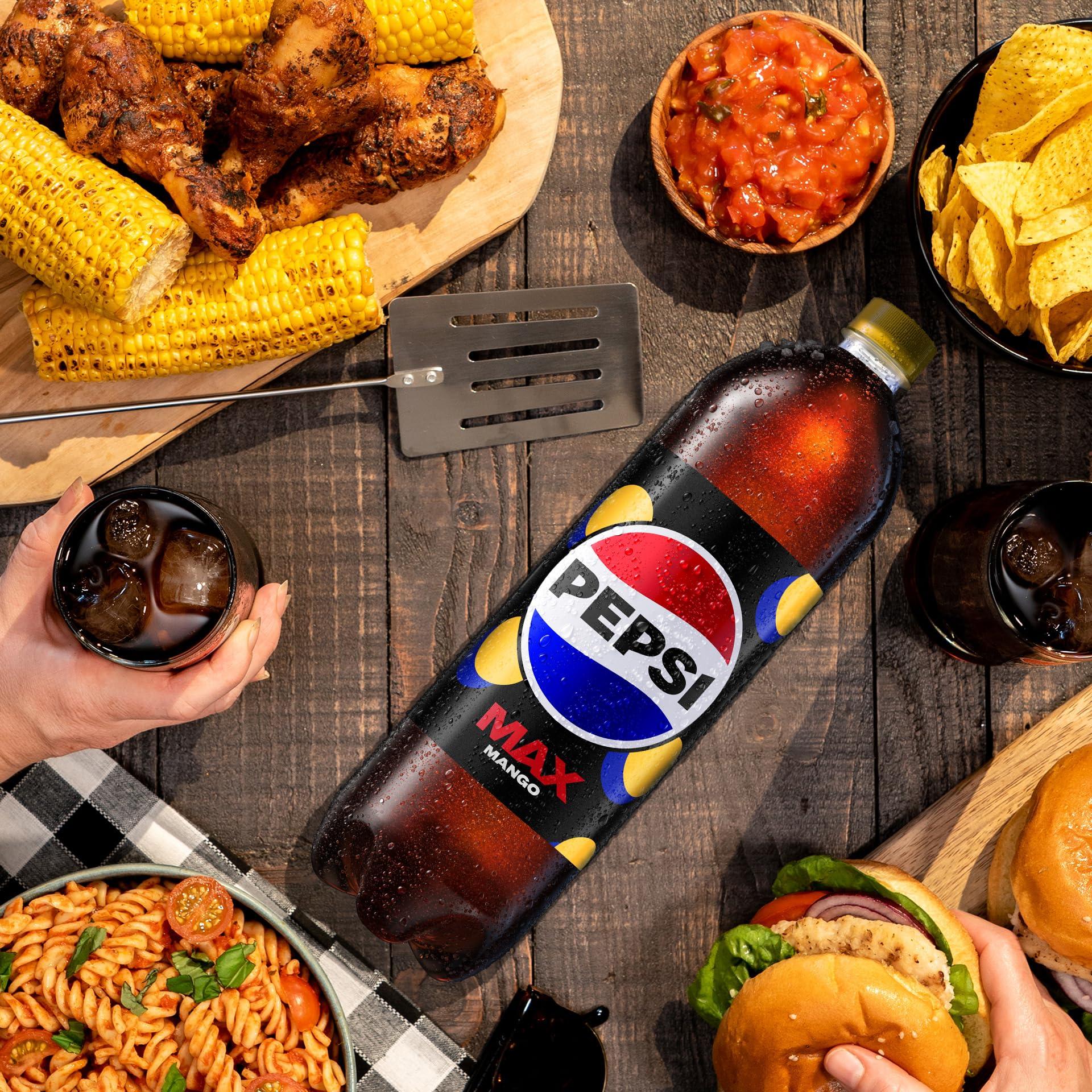 Pepsi Pepsi Max Mango No Sugar Cola Bottle 2L (Pack of 8)