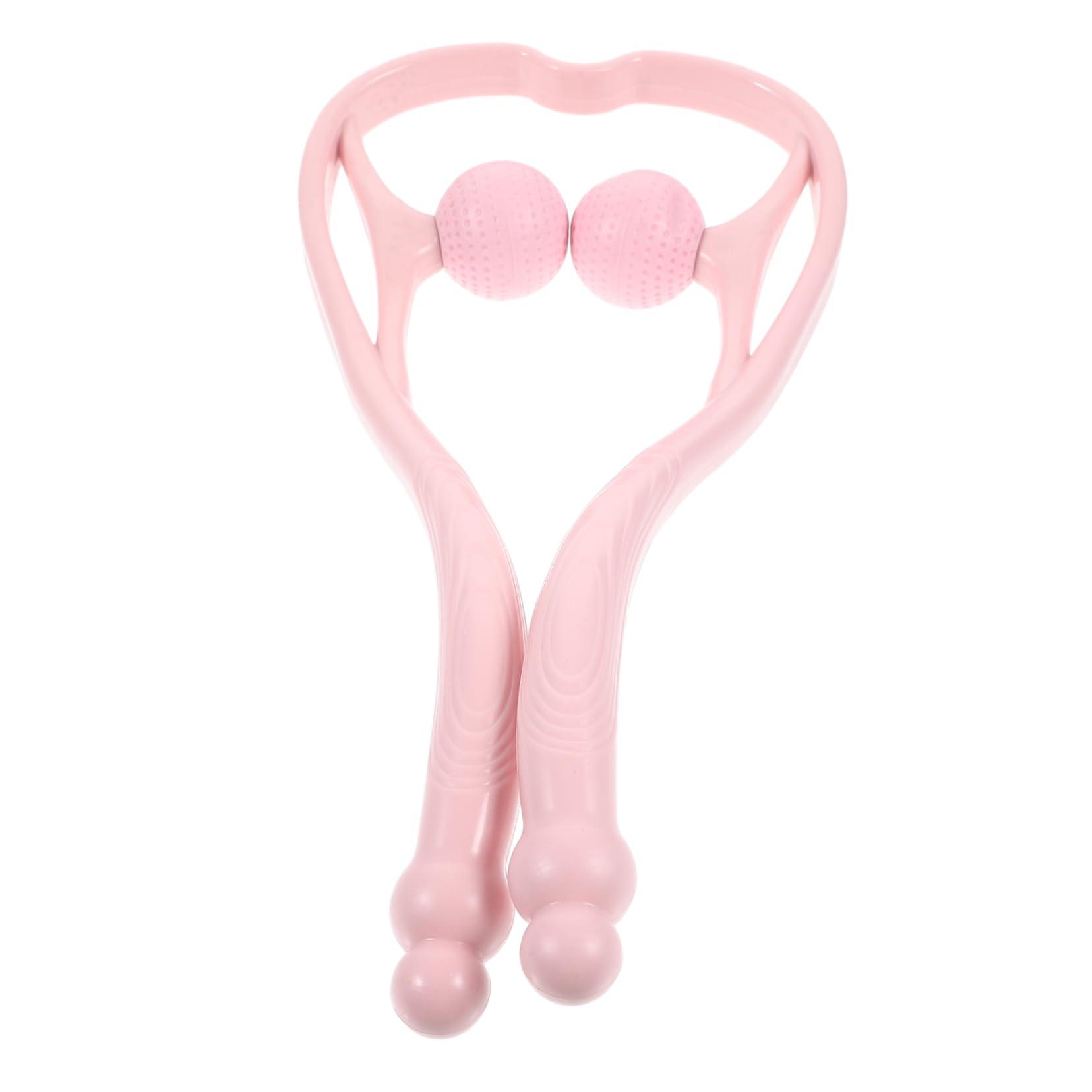 FRCOLOR FRCOLOR Muscle Soreness Gluing Full Body Massager Hand Massager Neck Massager Fleab Tool Kneading Massager Shoulder Massager Cervical Spine Scroll Wheel Small Artifact Pink