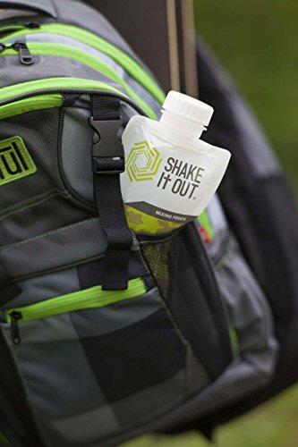 Shake It Out Shake It Out Collapsible Shaker Bottle for Protein Shakes, Supplements - 12 Ounce Reusable, Recyclable, Travel Bottle (Lime / White, Single)
