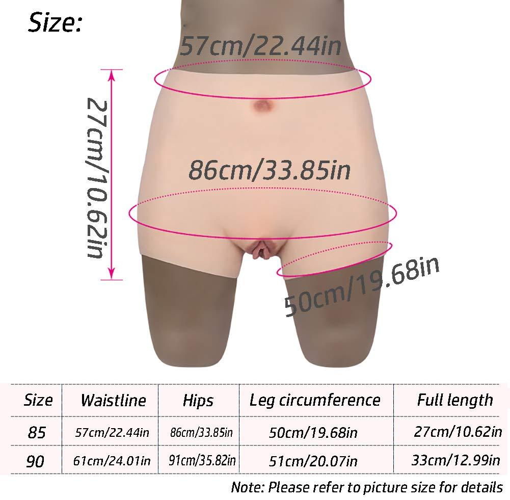 Tex-Eorey Tex-Eorey Silicone Transgender Panty - Realistic Underwear Hip Up Crossdresser for Crossdressing Drag Queen Cosplay Shemale Transgender,Flesh,85