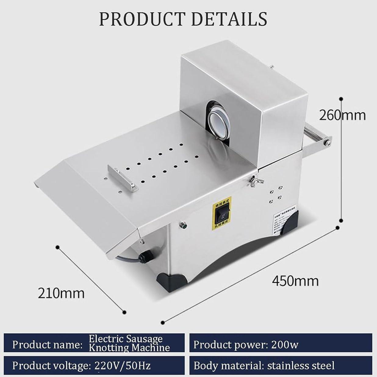 DAPANGGE DAPANGGE Electric Sausage Knotting Machine, Automatic Sausage Tying Machine Equipment, 2 Modes, Max Diameter 50mm, Commercial Sausage Linker Machine for Restaurant.