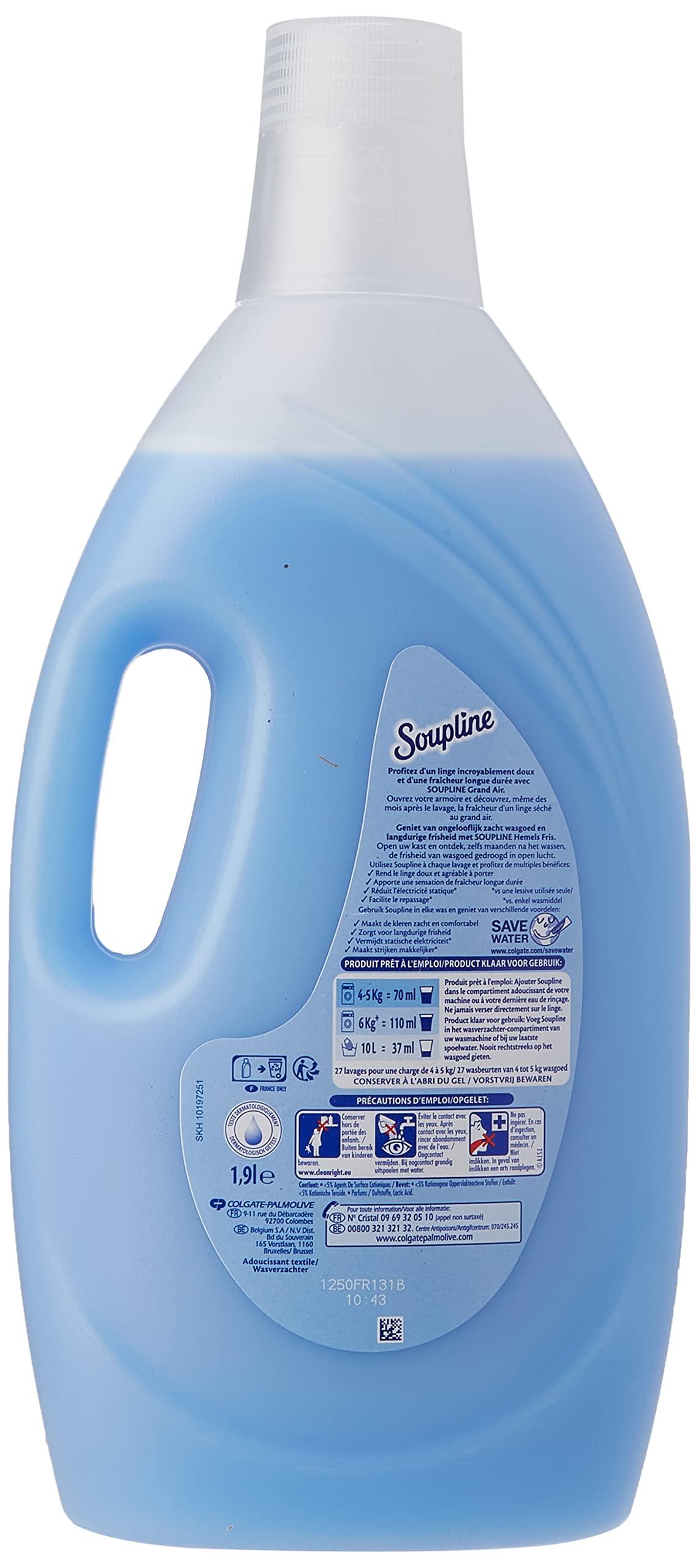Soupline Soupline Diluted Grand Air Only Softener/Fabric Supplement to Your Laundry Detergent 1.9 L
