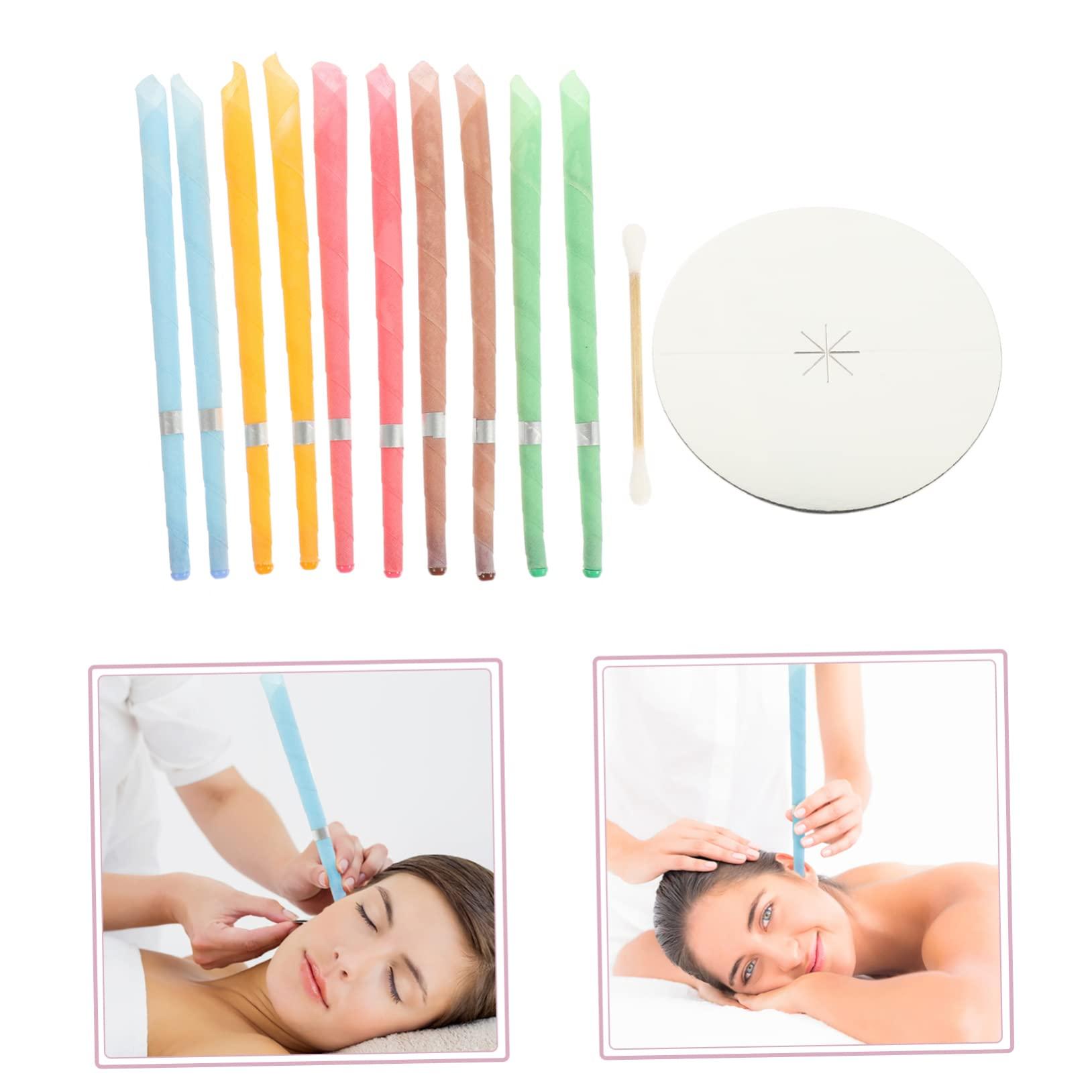 Healeved Healeved 2sets Ear Wax Removal Candle Set Protective Disc Natural Beeswax Candles for Safe Ear Cleaning Remover Tool Kit for Home Use and Care