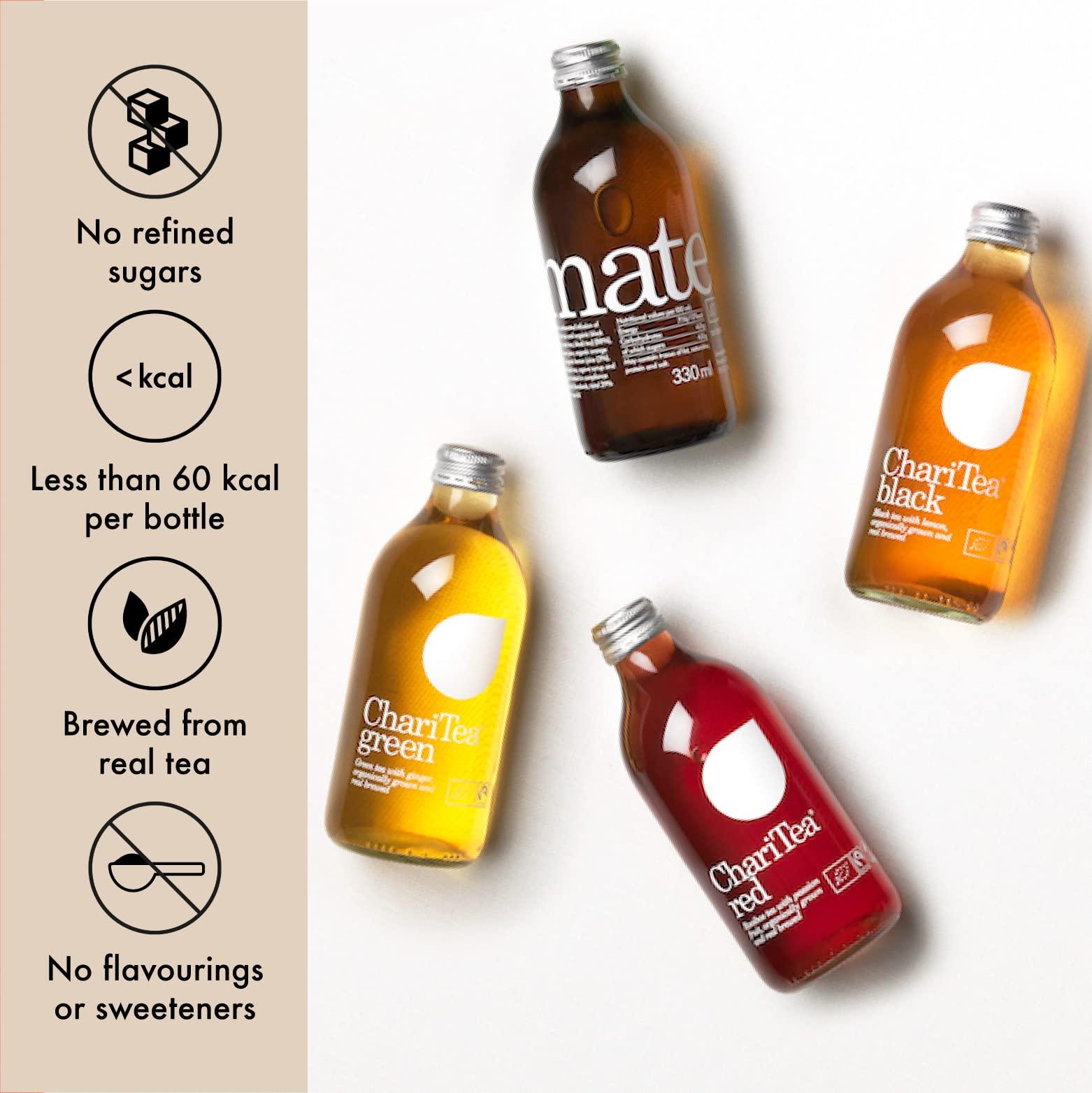 ChariTea ChariTea Iced Tea: Mixed 12 Pack, 4 flavours (Red, Mate, Black, Green) - 12 x 330ml