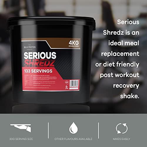 The Bulk Protein Company Serious Shredz 4kg Diet Whey Protein Powder Contains L-Carnitine L-Tartrate and Green Tea extract Supports Lean Muscle Growth, 133 Servings The Bulk Protein Company (Double Chocolate)