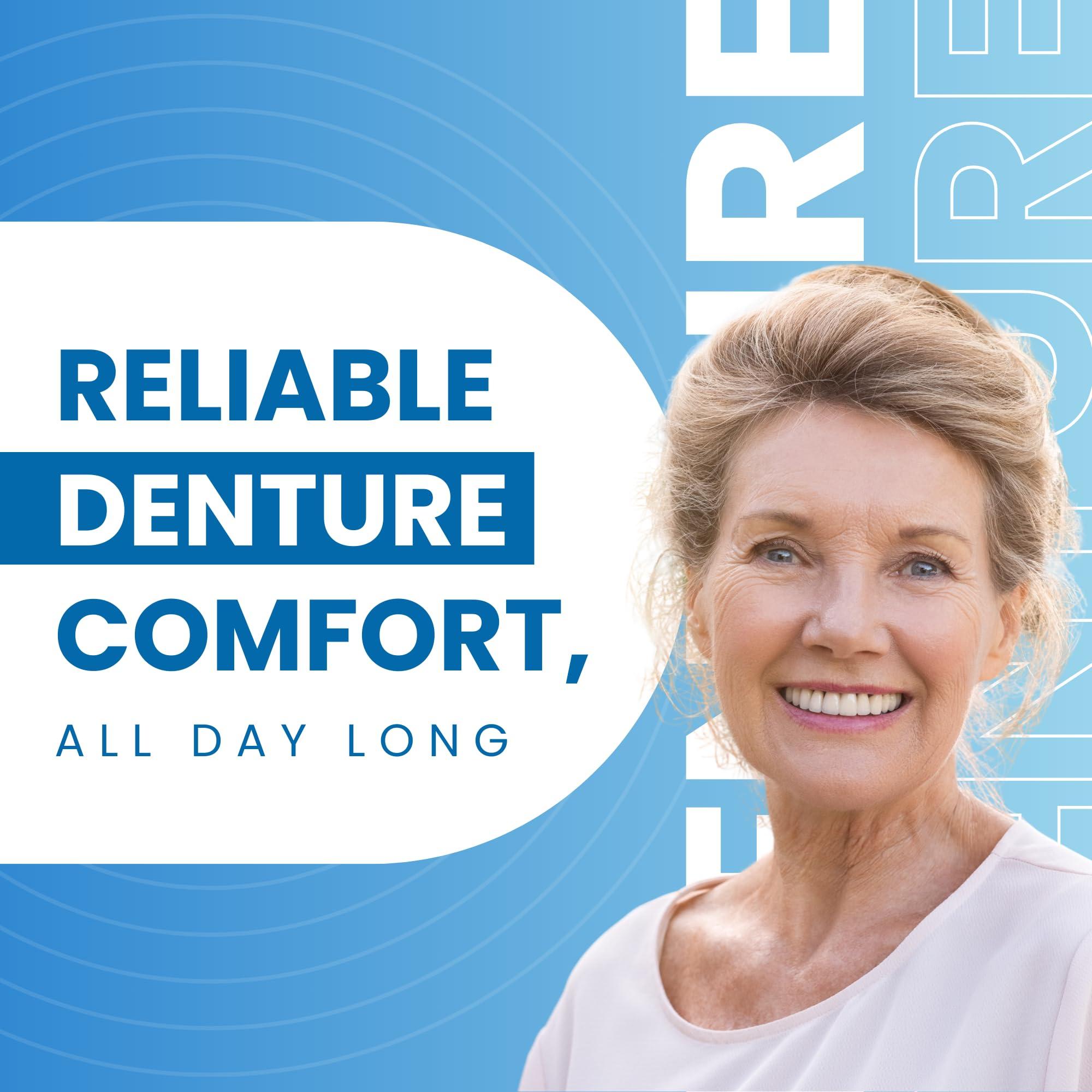 Denturecare Clear Comfort Denture Liner - Secure Fit - No Hassles Application - Long-Lasting Denture Adhesives - Easy to Maintain Cushion Comfort Denture Liner