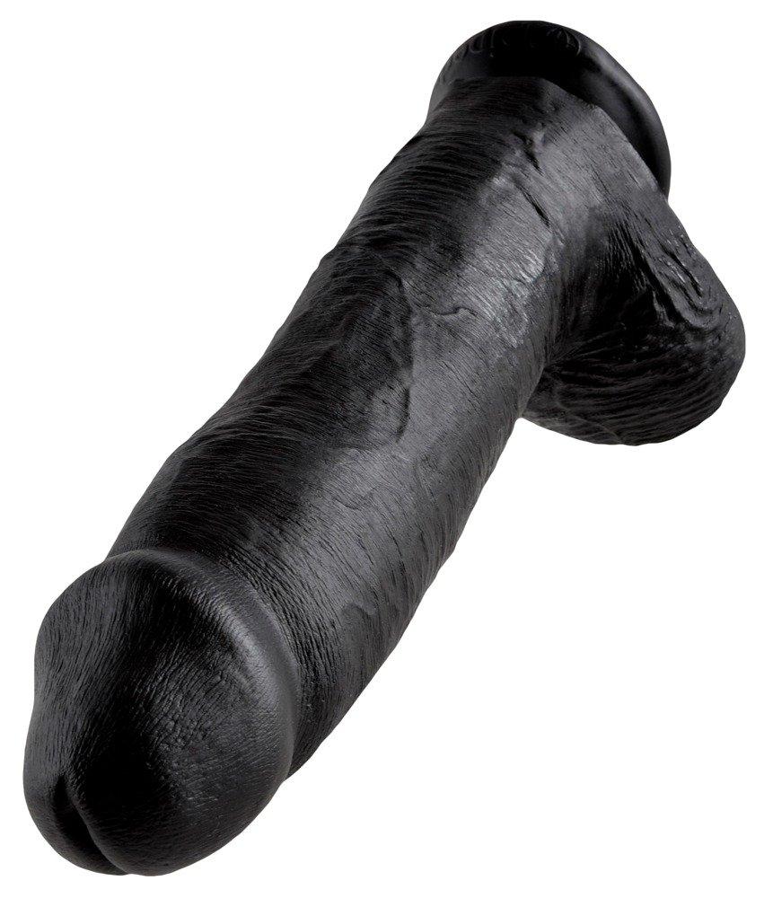 Pipedream King Cock King Cock Cock with Balls Black 12in