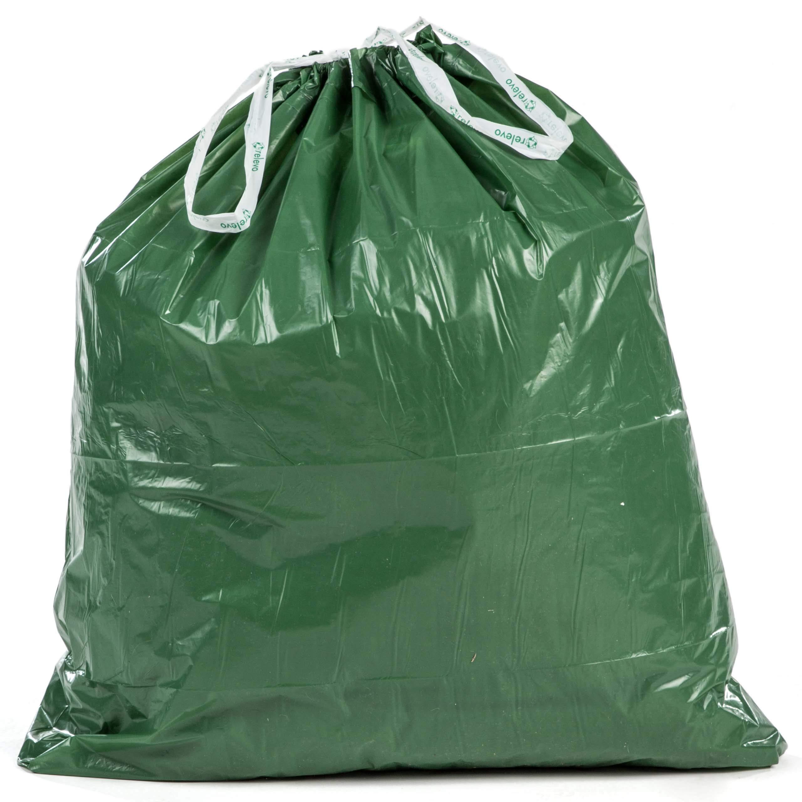 Relevo Relevo 100% Recycled Bin Liners, Heavy Duty 30 L, 45 Bin Bags with Drawstrings