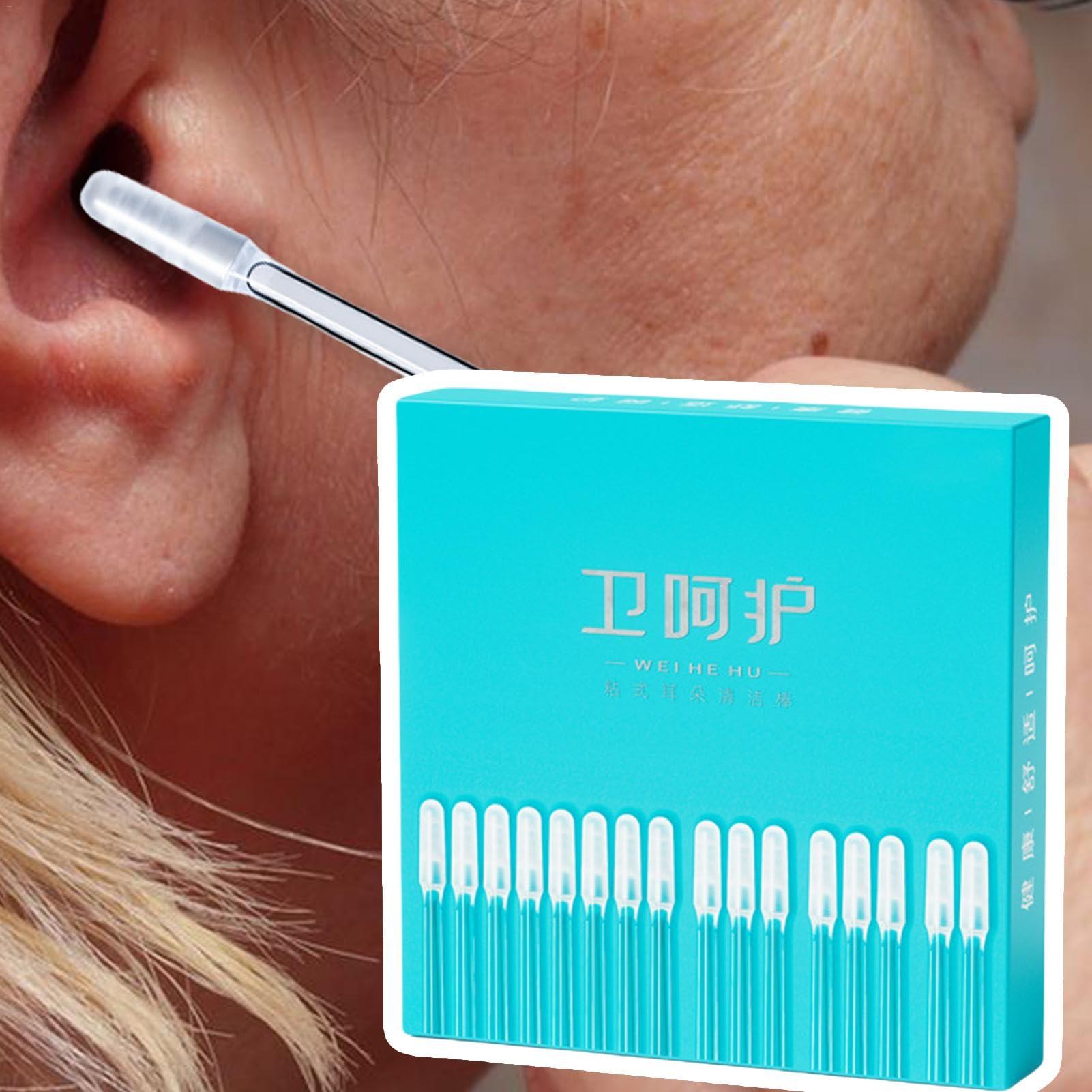 Yhsioaklo Sticky Ear Pick - Earwax Remover Tool | Soft Rubber Reusable Sticky Ear Pick | Adhesive Ear Wax Removal Tool | Sticky Ear Digging Stick Cleaner Tool for Home, Traveling and Outdoor