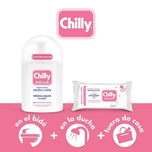 Chilly Chilly Delicado Gel Intimo Set contains Gel Intimate Hygiene and Intimate Wipes, 250 ml
