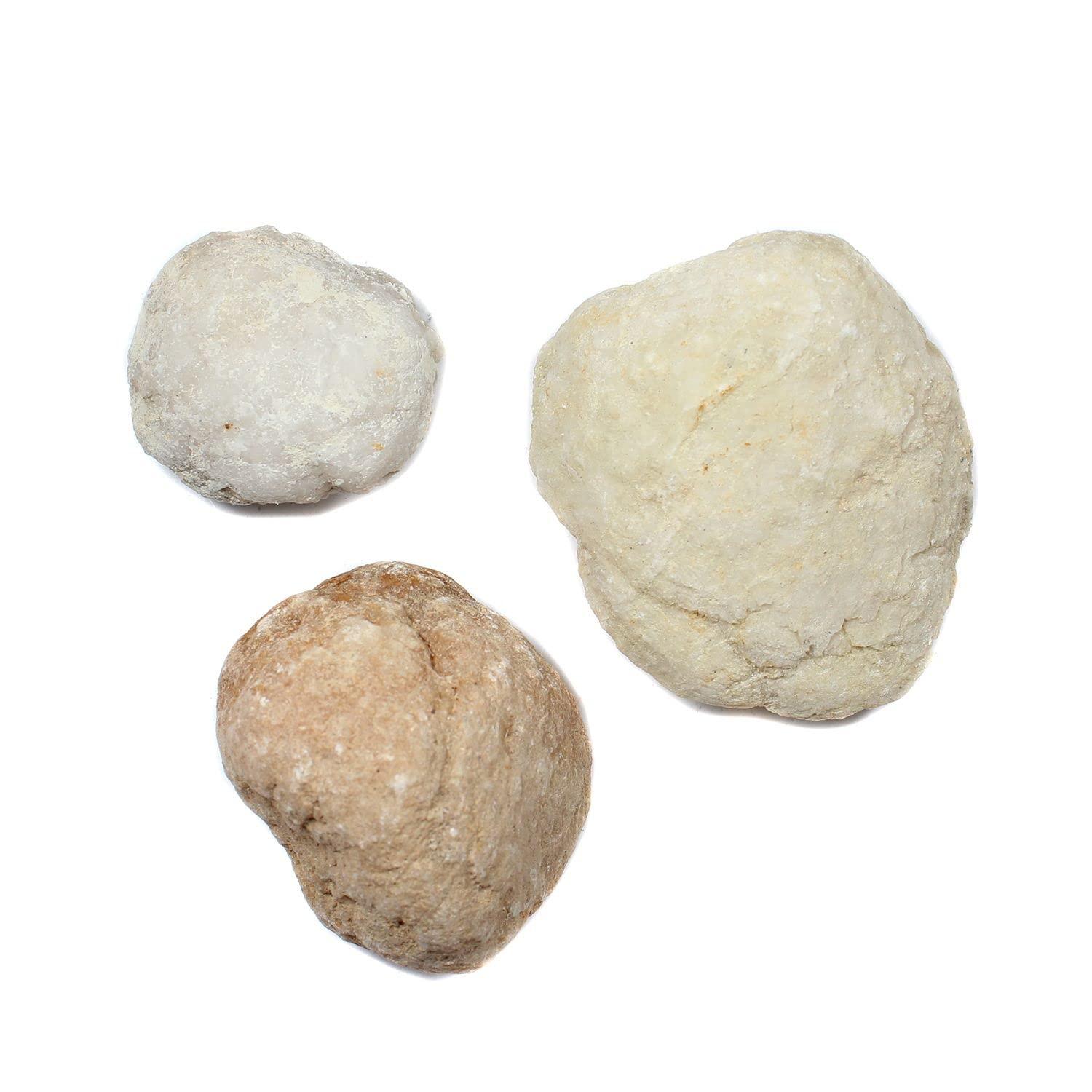 FreshCart Basics Quartz Geodes - Unbroken - Break Open Your Own Geode - Natural Crystal Caves - UK Seller (Craft and Design UK) (A. 4 x mini (3-4cm))