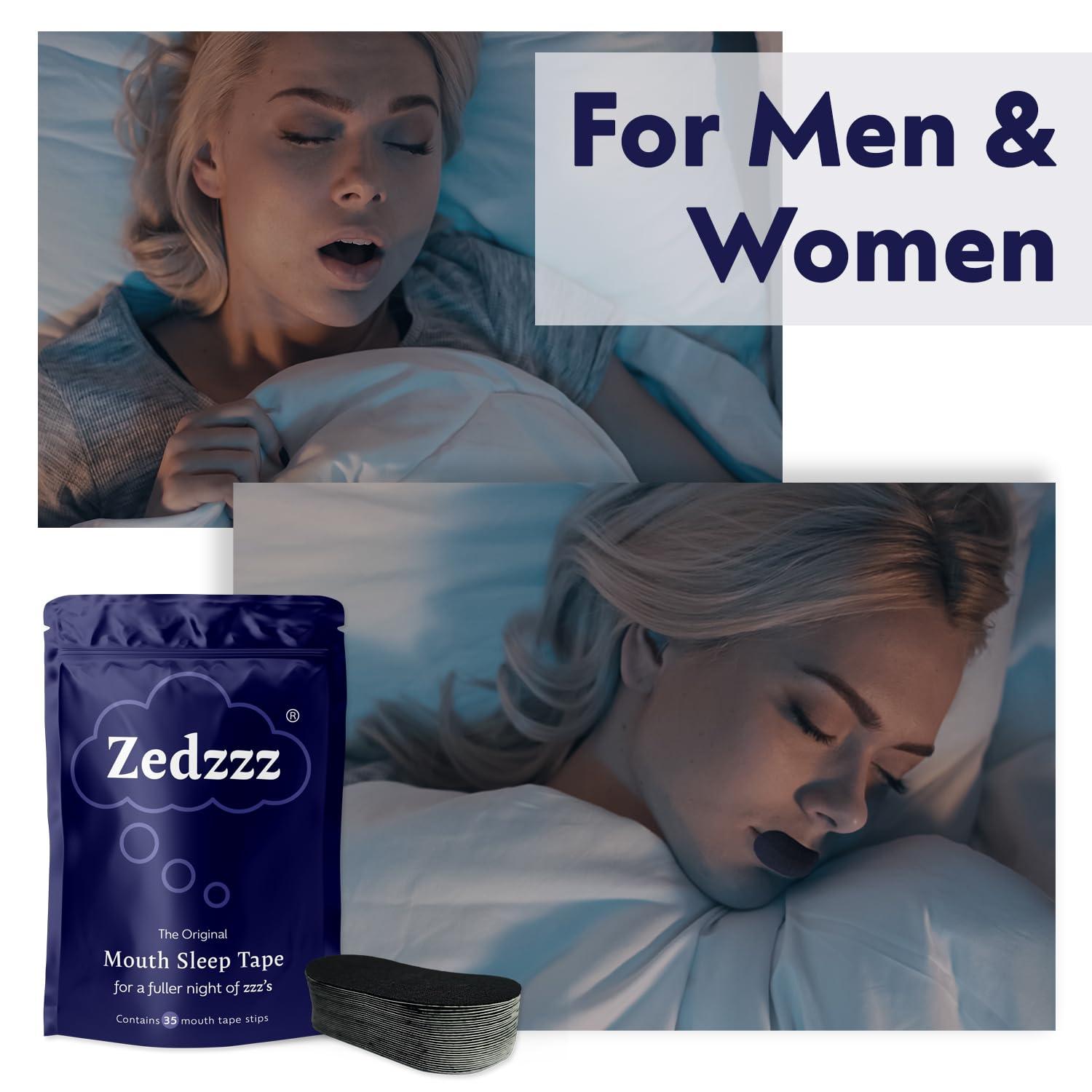 Zedzzz Sleep Zedzzz Mouth Tape for Sleeping (35 Strips) | Anti Snoring Aid for Men & Women | 5+ Weeks of Sleep Tape Strips | Sleep Aid | Anti Snoring Devices Mouth Tape | Snore Stopper | Reusable Mouth Tape