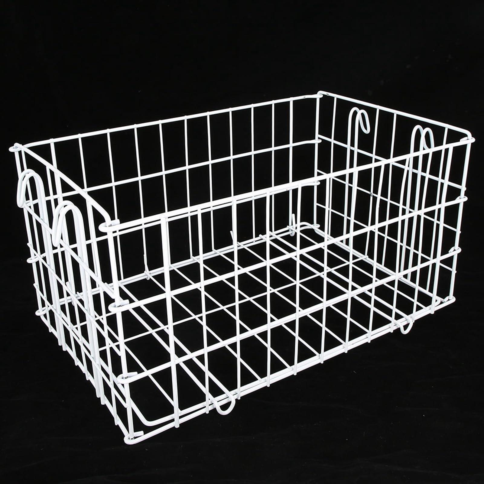 YUYTE Large Capacity Metal Rear Wheelchair Basket Folding, Anti-Rust Storage for Shopping and Travel, 40x26x20cm Size