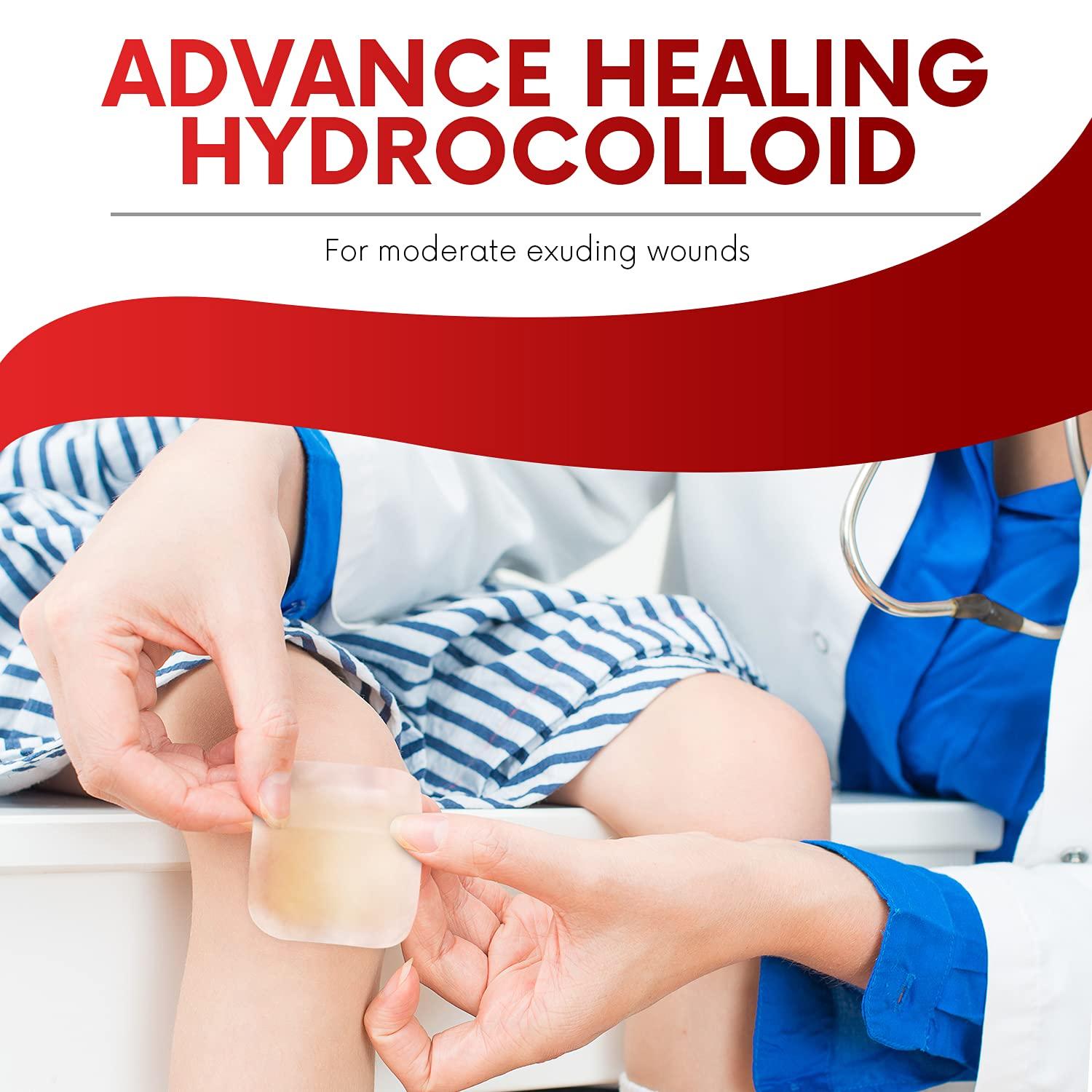 Healqu Healqu Hydrocolloid Wound Dressing - 2x2" Thin - Box of 20 Large Bandages - Abrasions, and More - Waterproof and Absorbent with Protective Standard