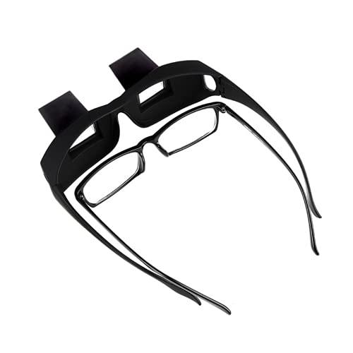 heeguosons Lazy Readers Glasses, Bed Prism Spectacles Horizontal Mirror Lazy Glasses Lazy Eye Glasses for Laying Down Reading, Watch TV, Play Phone Games in Bed