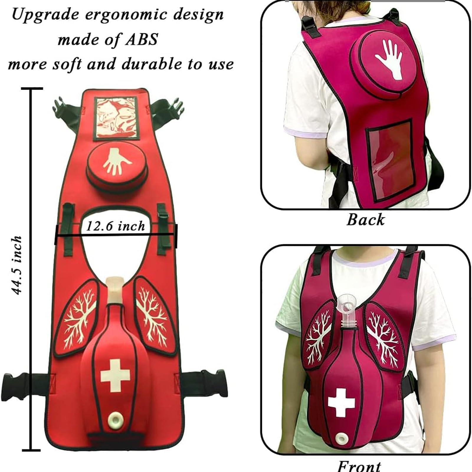 Usknxiu Usknxiu Anti Choking Device for Adult,Choking Rescue Device for First Responder,Airway Obstruction Simulation Training Wearing Vest,Simulated Self-Rescue
