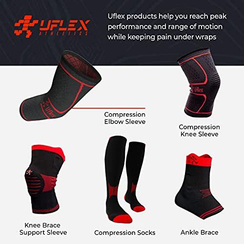 Uflex Athletics Uflex Athletics (Small) Knee Compression Sleeve Support for Running, Jogging, Sports, Joint Pain Relief, Arthritis and Injury Recovery-Single Wrap