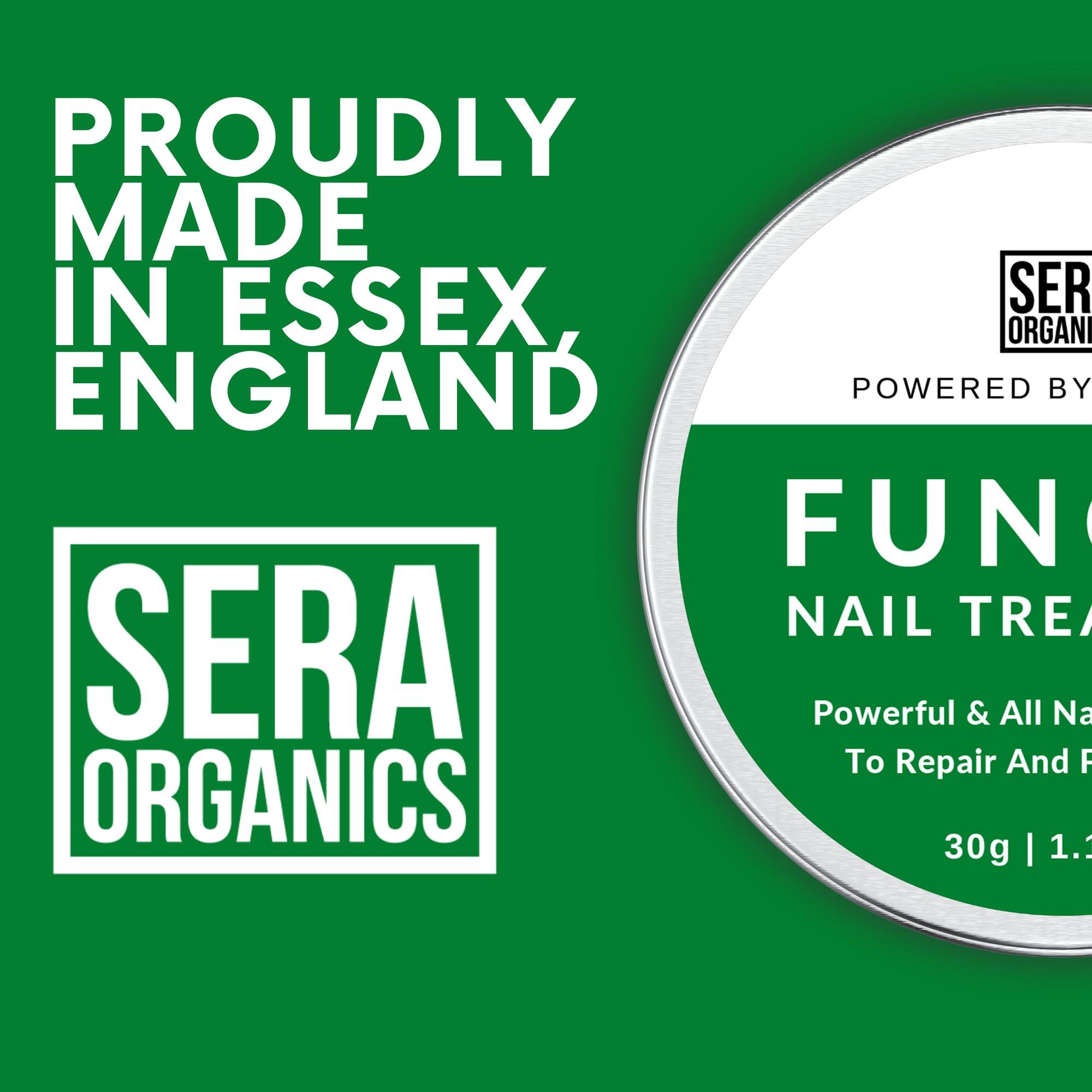 Sera Organics Fungal Nail Treatment Cream - Antifungal Ingredients Natural Strong Anti-Fungal Nail Treatment For Toenail Fungus, Foot Cream With Nourishing Oils For Nail Growth & Nail Repair (30ml) By Sera Organics