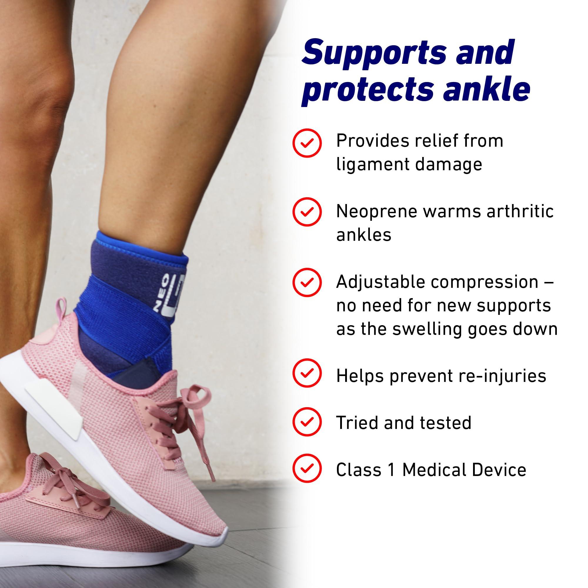 Neo-G Neo-G Ankle Support Brace Figure 8 Ankle Strap Support Neoprene Ankle Support for Ligament Damage, Arthritis, Ankle Brace for Sprained Ankle, Weak Ankles Ankle Wrap Adjustable Compression