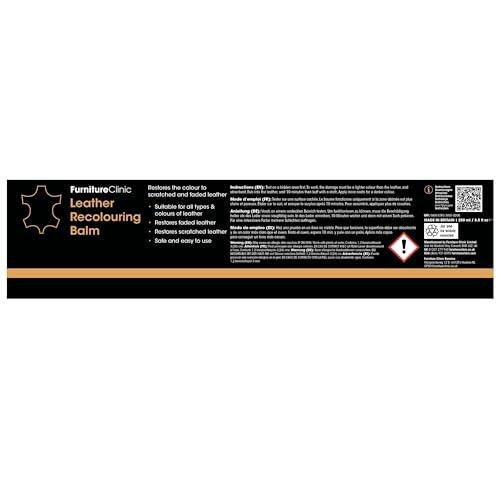 Furniture Clinic Furniture Clinic Leather Recolouring Balm - Leather Colour Restorer for Sofas, Leather Colour Repair for Faded & Scratched Leather Upholstery, Car Seats, Shoes and Clothing - 16 Colours (Ivory)