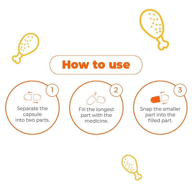 Capsuline Capsuline PetCaps Chicken-Flavored Gelatin Empty Capsules, Size 3 (100 Count)