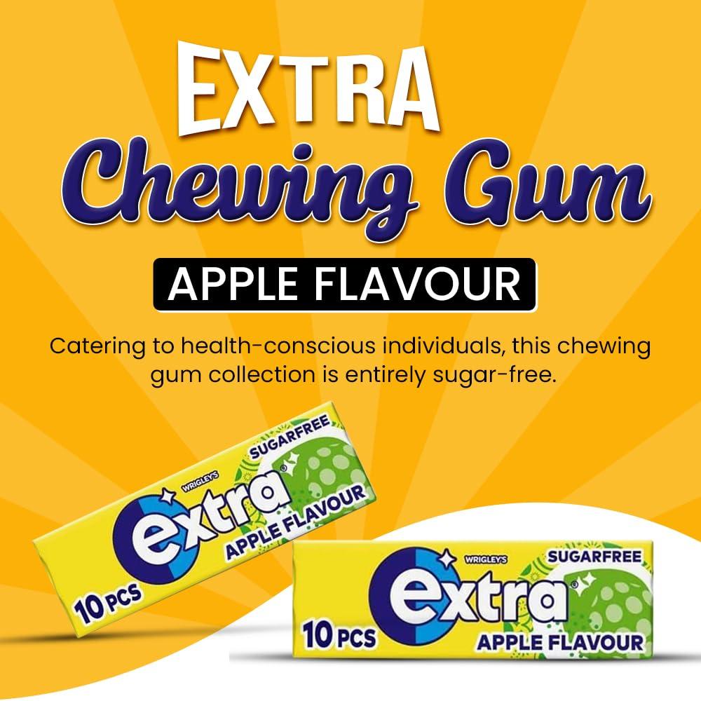 VR ANGLE Extra Chewing Gum 10 x Sugar Free Selection Fresh Bulk box All Mix Flavours - Peppermint, Watermelon, Strawberry, Ice, Apple, White, Cool Breeze, Bubblemint, Blueberry, Spearmint Sold by VR Angle