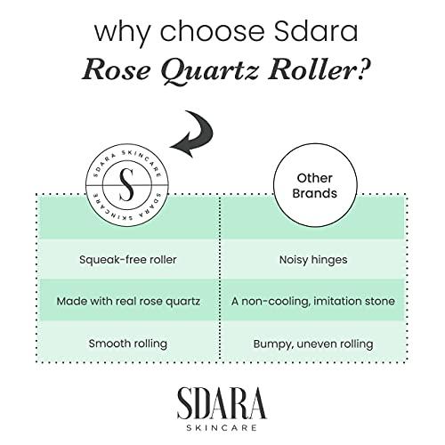 Sdara Skincare Sdara Skincare Face Roller - Rose Quartz Relaxing Massager - Facial Tool Alternative to Jade Roller