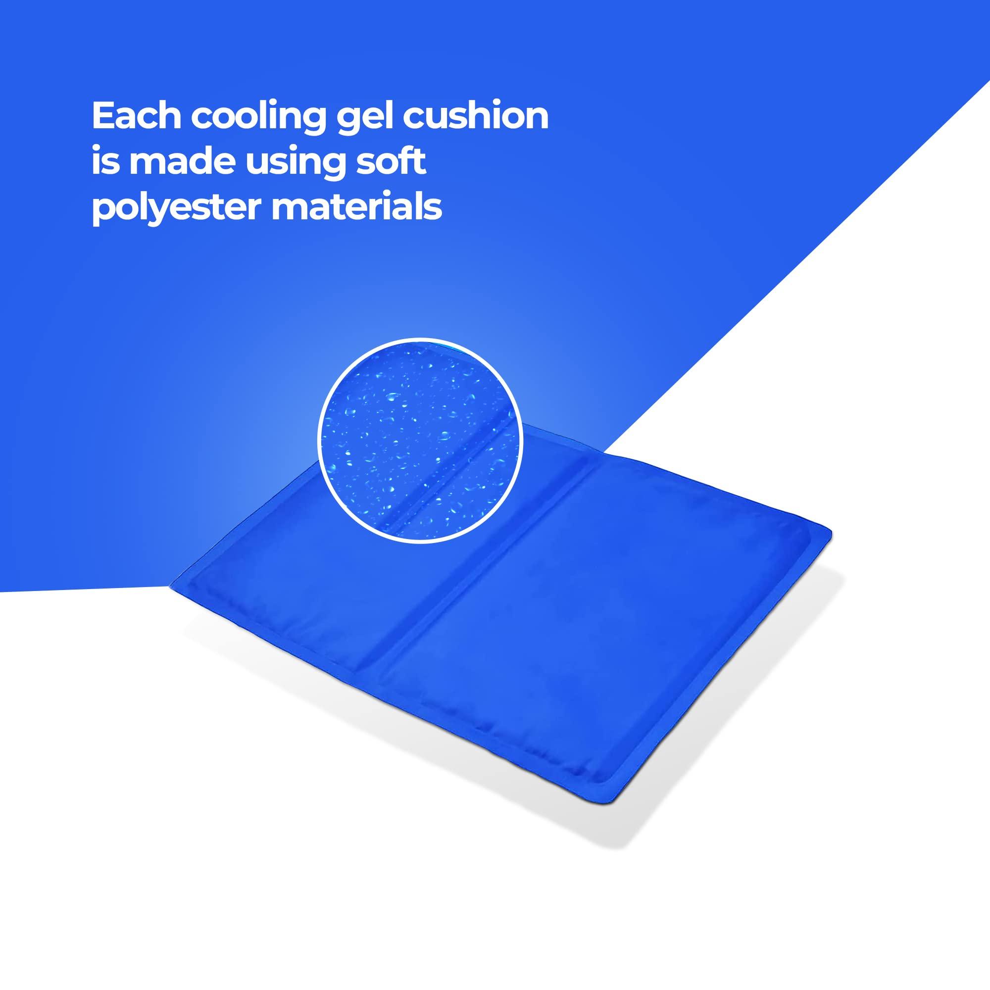 ShopHut ShopHut Cooling Pillow Pads with Magic Gel Cushion can be placed on Pillows, Mattress, Under feet, Car Seat for Headache, Fever, Night Sweats & Cool Pillows Sleeping [40 x 30 cm] (Pack of 1)