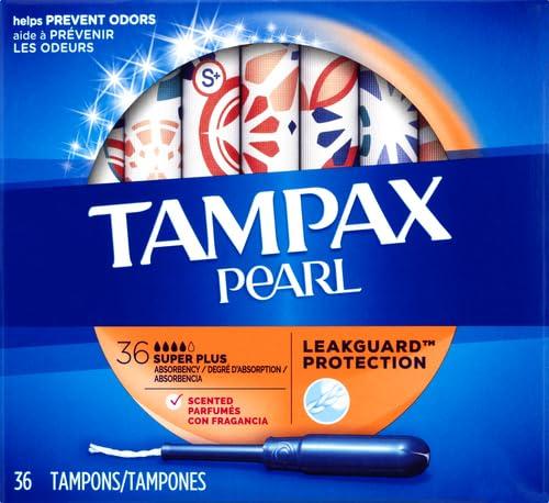Tampax Tampax Pearl Plastic Tampons, Super Plus Absorbency, Scented, 36 tampons