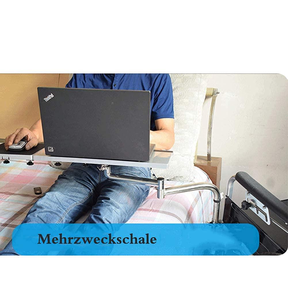 NCLCPVO NCLCPVO Wheelchair Tray Ergonomic Wheelchair Computer Desk, Adjustable Distance and Height, Universal Trays Removable Wheelchair Lap Tray Table for Eating Reading & Resting